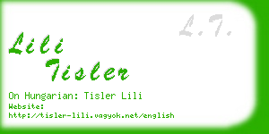 lili tisler business card